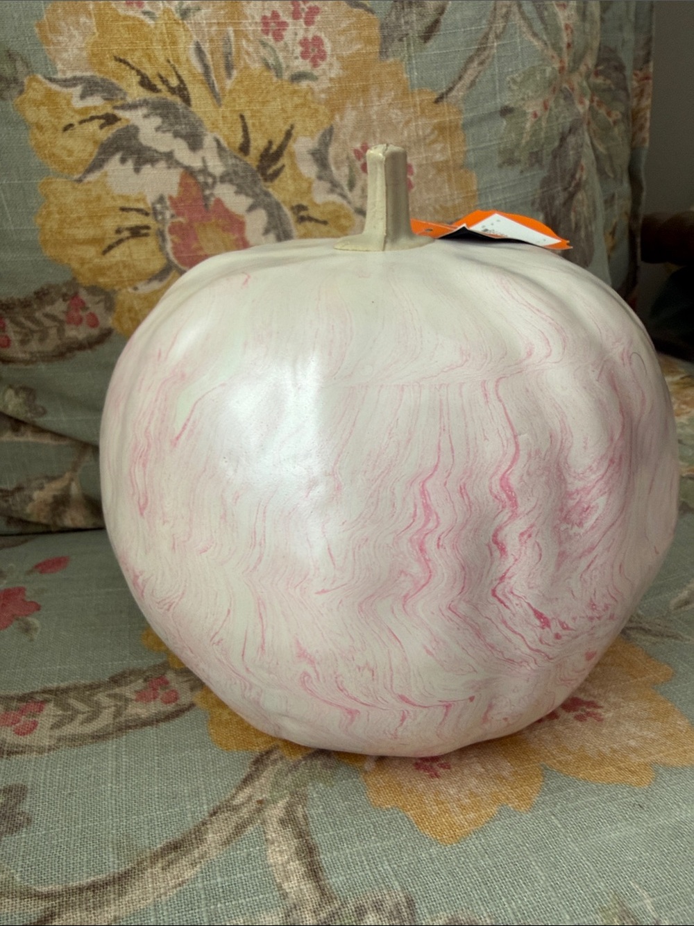 Pink Marble Decorative Pumpkin
